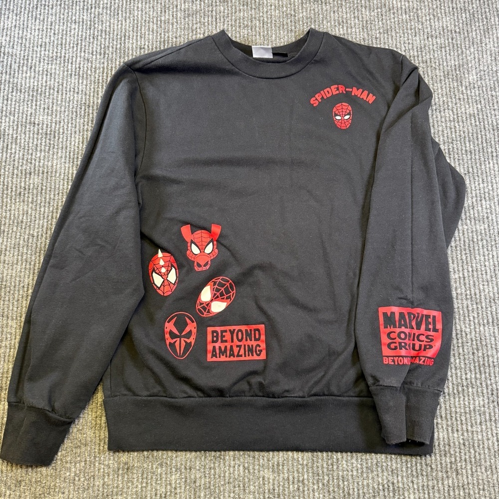 Marvel‎ Spider-Man Youth Large Black Graphic Sweatshirt Beyond Amazing